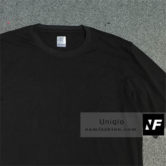 Áo thun đen cổ tròn VNXK hàng hiệu Uniqlo  Thời trang nam xuất khẩu  NAMFASHION